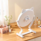 Espejo De Maquillaje Led Con Orejas De Gato Y 3 Tonos De Luz 2