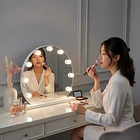 Espejo Hollywood De Maquillaje Arqueado Con 9 Ampolletas Led 3