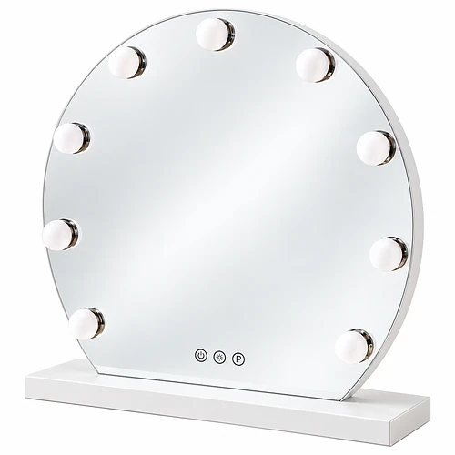 Espejo Hollywood De Maquillaje Arqueado Con 9 Ampolletas Led
