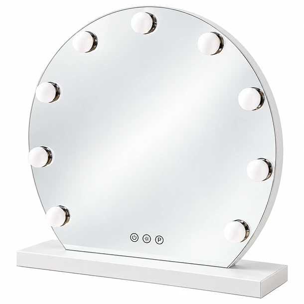 Espejo Hollywood De Maquillaje Arqueado Con 9 Ampolletas Led 1