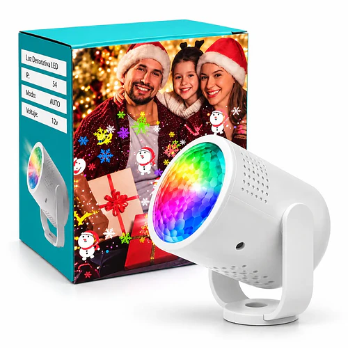 Proyector Led Navideño Y Festivo Compacto Carga Usb