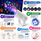 Proyector Led Navideño Y Festivo Compacto Carga Usb 5