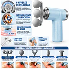 Pistola De Masaje Muscular Fascial con 5 Cabezales y 6 Velocidades 2