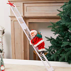 Adorno Navideño Animado Viejo Pascuero Sube la Escalera 2