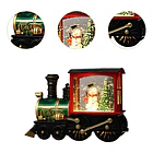 Lámpara Navideña En Forma De Tren Con Luz Led Bola De Nieve 1