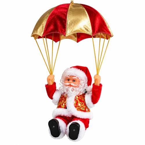 Adorno Navideño Animado Viejo Pascuero En Paracaídas Musical