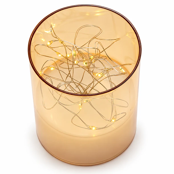 Vela LED Decorativa en Tubo con Micro Luces Fairy Light 1