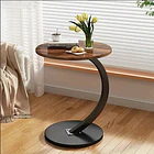 Mesa Auxiliar Lateral Redonda 40x60 cm en Forma de C para Sillón o Cama 2