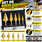 Set De 5 Brocas Escalonadas Cónicas Con Estuche Metálico 3