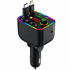 Transmisor Fm Bluetooth Y Cargador Rápido 4 En 1 Para Auto 1