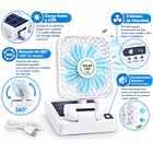 Ventilador Doble Portátil Para Auto Con Carga Solar Usb 3