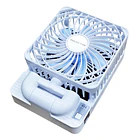 Ventilador Doble Portátil Para Auto Con Carga Solar Usb 5