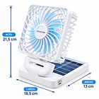 Ventilador Doble Portátil Para Auto Con Carga Solar Usb 6