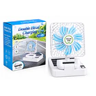 Ventilador Doble Portátil Para Auto Con Carga Solar Usb 7