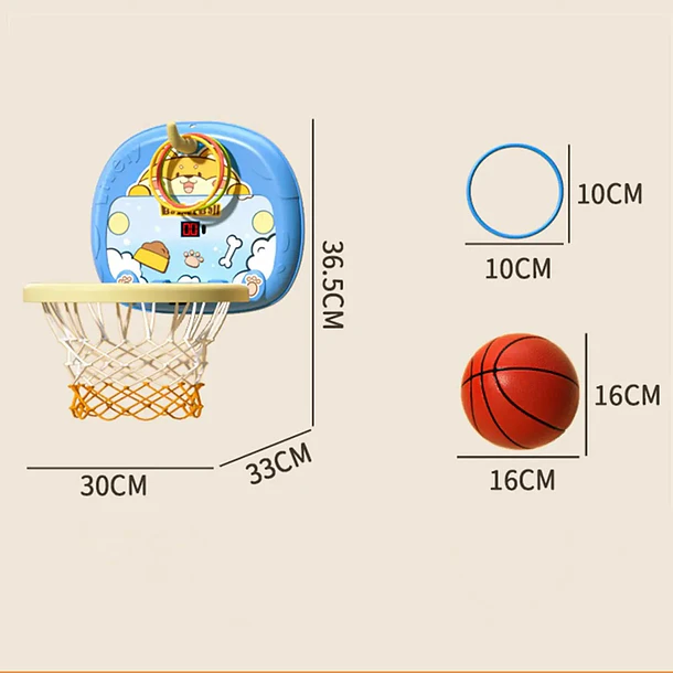 Tablero De Básquetbol Infantil 2 En 1 Con Aros Y Pelota 2