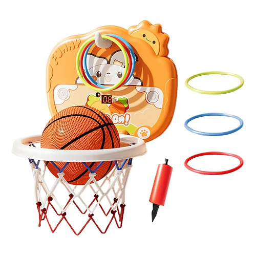 Tablero De Básquetbol Infantil 2 En 1 Con Aros Y Pelota