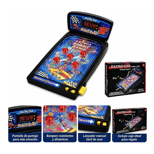 Juguete Electrónico Pinball Game Racing Car + Luces Y Sonido