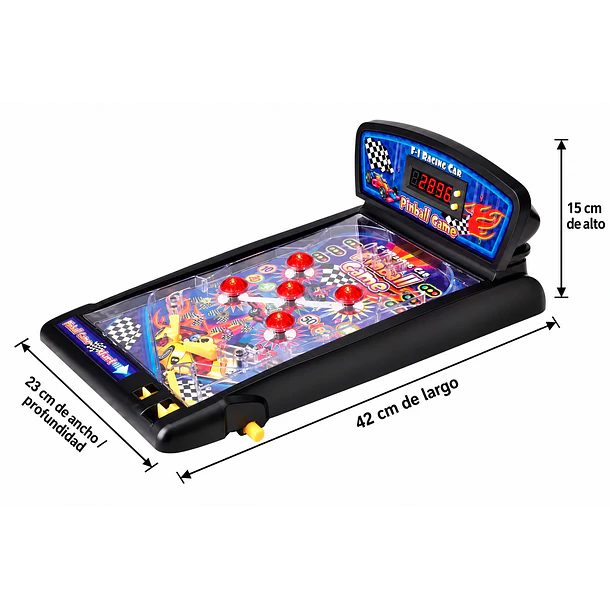 Juguete Electrónico Pinball Game Racing Car + Luces Y Sonido 3