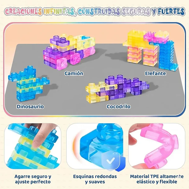 Set de 40 Bloques de Construcción Sensoriales Magic Gummy Bloc 2