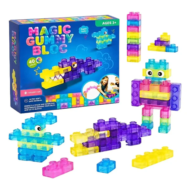 Set de 40 Bloques de Construcción Sensoriales Magic Gummy Bloc 1