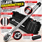 Llave Dinamométrica Profesional Ajustable con Estuche y Tabla de Torque 5