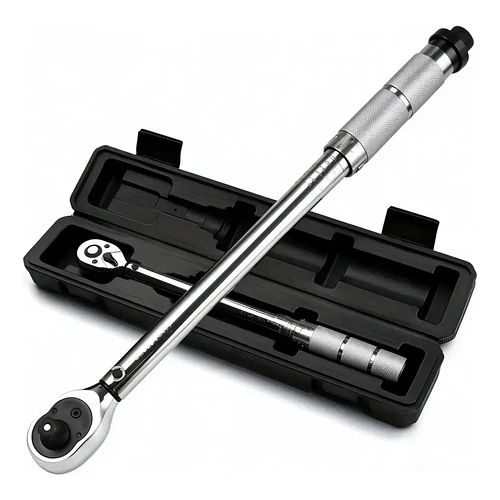 Llave Dinamométrica Profesional Ajustable con Estuche y Tabla de Torque