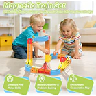 Set De Tren Magnético Diy De 114 Piezas Con Pista Escaladora 2