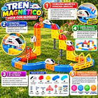 Set De Tren Magnético Diy De 114 Piezas Con Pista Escaladora 8