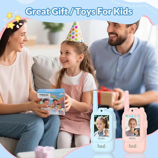 Walkie Talkie Infantil Con Pantalla Y Video Para Niños 4