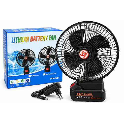 Ventilador Inalámbrico Recargable Con Batería De Litio 88vf
