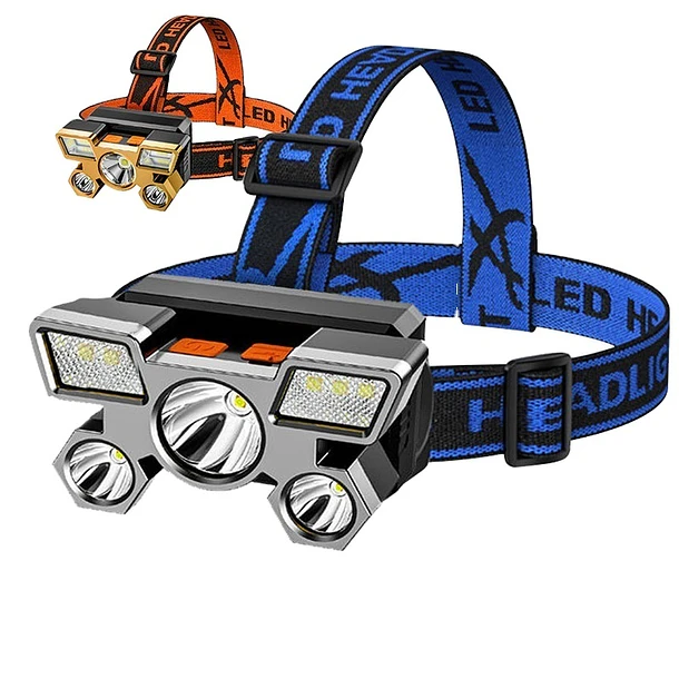 Linterna Frontal Led Recargable Por Usb Con Múltiples Modos 3