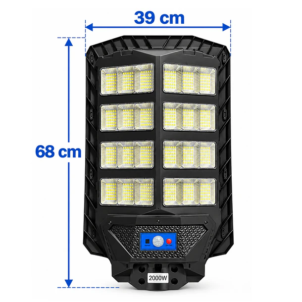 Foco Led Solar 2000w Para Exterior Con Control Remoto Ip67 4
