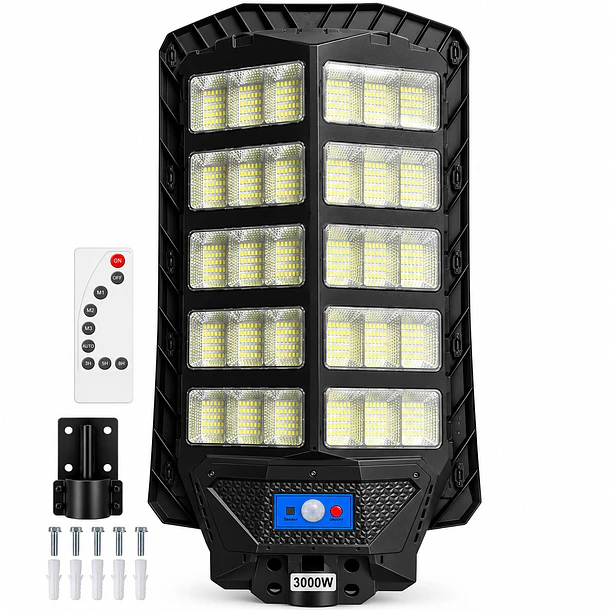 Foco Led Solar 3000w Para Exterior Con Control Remoto Ip67 1