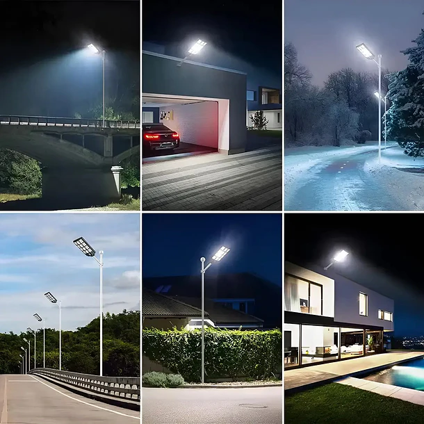 Foco Led Solar 3000w Para Exterior Con Control Remoto Ip67 4