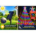 Cascada De Luces Led Navideñas Con Estrella De 3 Metros 2