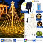 Cascada De Luces Led Navideñas Con Estrella De 3 Metros 3