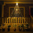 Cascada De Luces Led Navideñas Con Estrella De 3 Metros 5