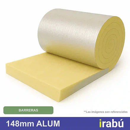 LANA DE VIDRIO ALUM 148 MM 14.4 M2 2