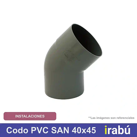 CODO PVC SAN 40X45 GR CC 1