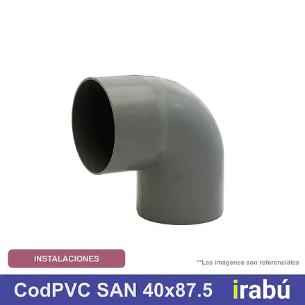 CODO PVC SAN 40X87.5 GR CC 1