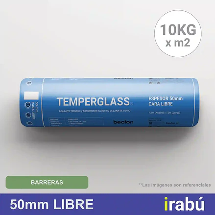 LANA DE VIDRIO TEMPER LIBRE 50 MM 14.4 M2 1