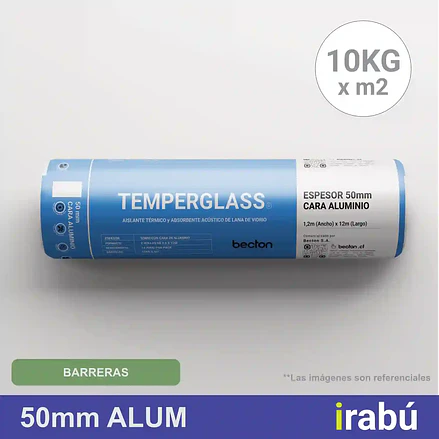LANA DE VIDRIO TEMPER ALUM 50 MM 14.4 M2 1
