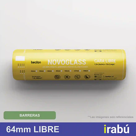 LANA DE VIDRIO LIBRE 64 MM 14.4 M2 1