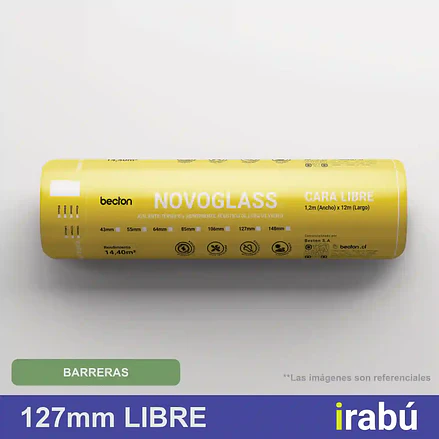 LANA DE VIDRIO LIBRE 127 MM 14.4 M2 1