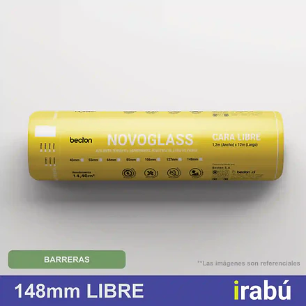 LANA DE VIDRIO LIBRE 148 MM 14.4 M2 1