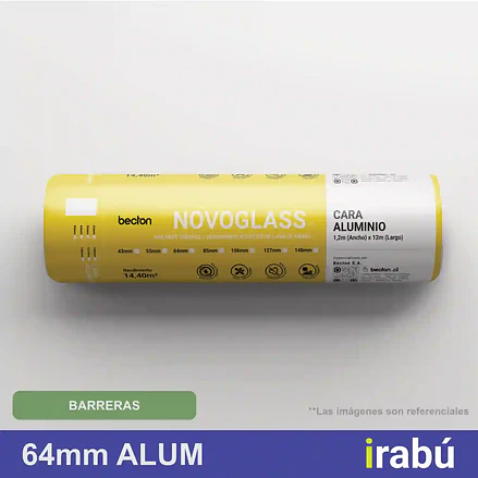 LANA DE VIDRIO ALUM 64 MM 14.4 M2 1