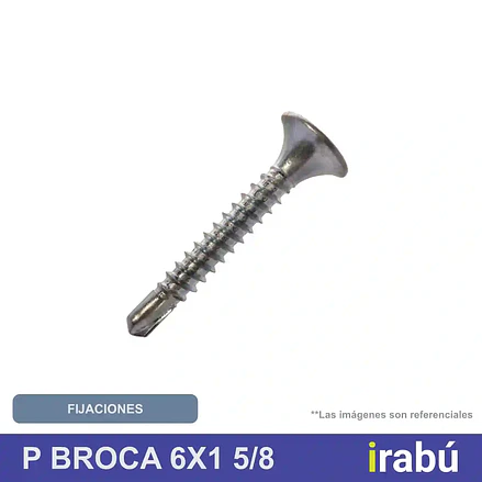 TORNILLO PUNTA BROCA 6X1 5/8 1