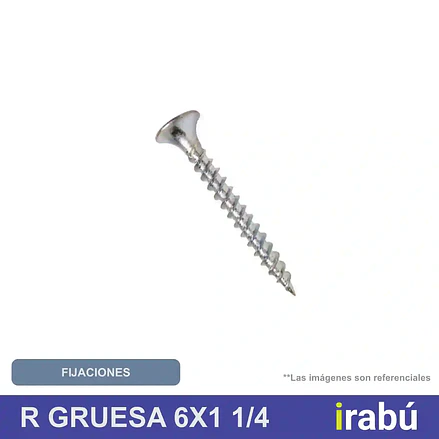 TORNILLO ROSCA GRUESA 6X1 1/4 1