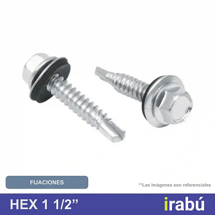 TORNILLO HEXAGONAL C/GOLILLA ROSCA GRUESA 1 1/2 1