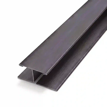 METAL SIDING STEEL PERFIL H COLOR NEGRO 3 MT 1